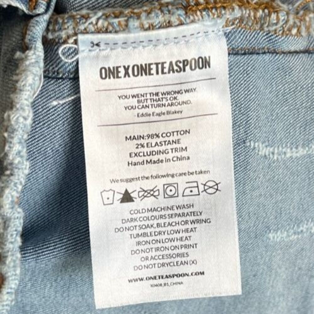 One Teaspoon Harlets Button-Fly Rolled Cuff Short… - image 7